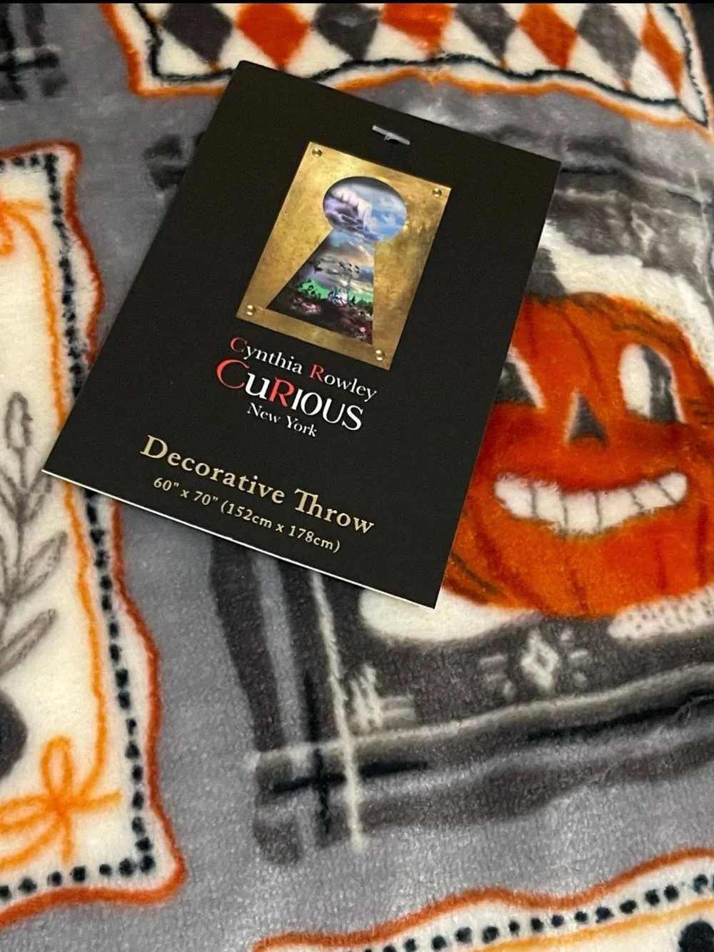 Halloween Cynthia Rowley Curious New York Retro Frights Throw - Halloween Throw